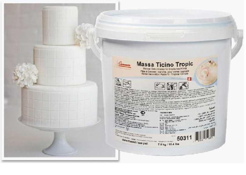Dough & Fondant Fondant Massa Ticino White Icing Fondant Sugarpaste Massa Ticino Sugarpaste is a highly sought after sugarpaste with exceptional quality.