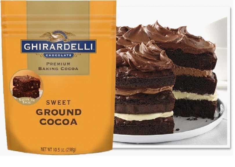 2 LB Bag Sweet Ground Cocoa Whether you're baking or mixing up the ultimate sipping chocolate, the rich flavor of Ghirardelli Sweet Ground Cocoa creates
