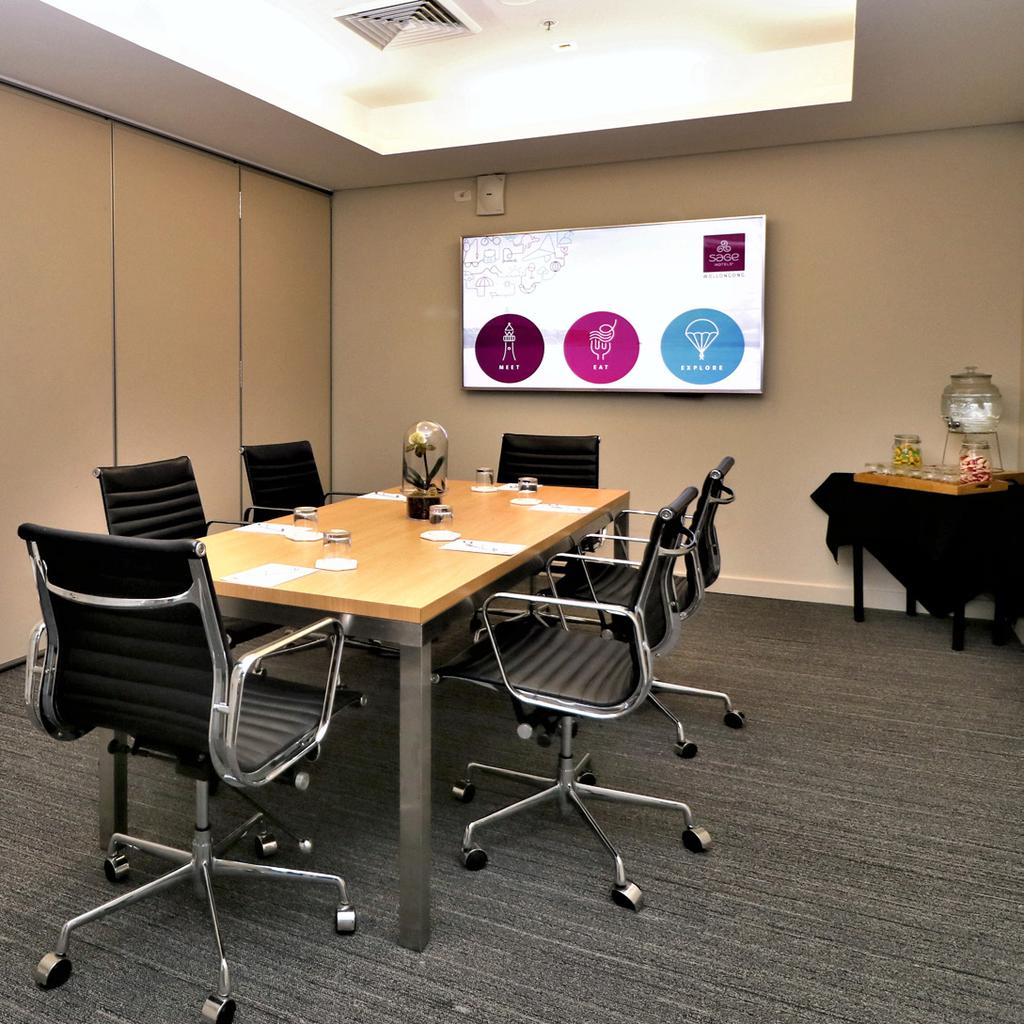 S&D Basic AV Room set of your choice Choice Morning or Afternoon tea Working Lunch with Seasonal menu Unlimited Tea & Coffee Full Day Delegate Package Inclusions 6pax minimum Stationery Pack Water