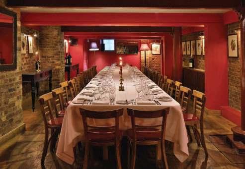 THE RED ROOM With its wooden floors, and beamed ceiling, the
