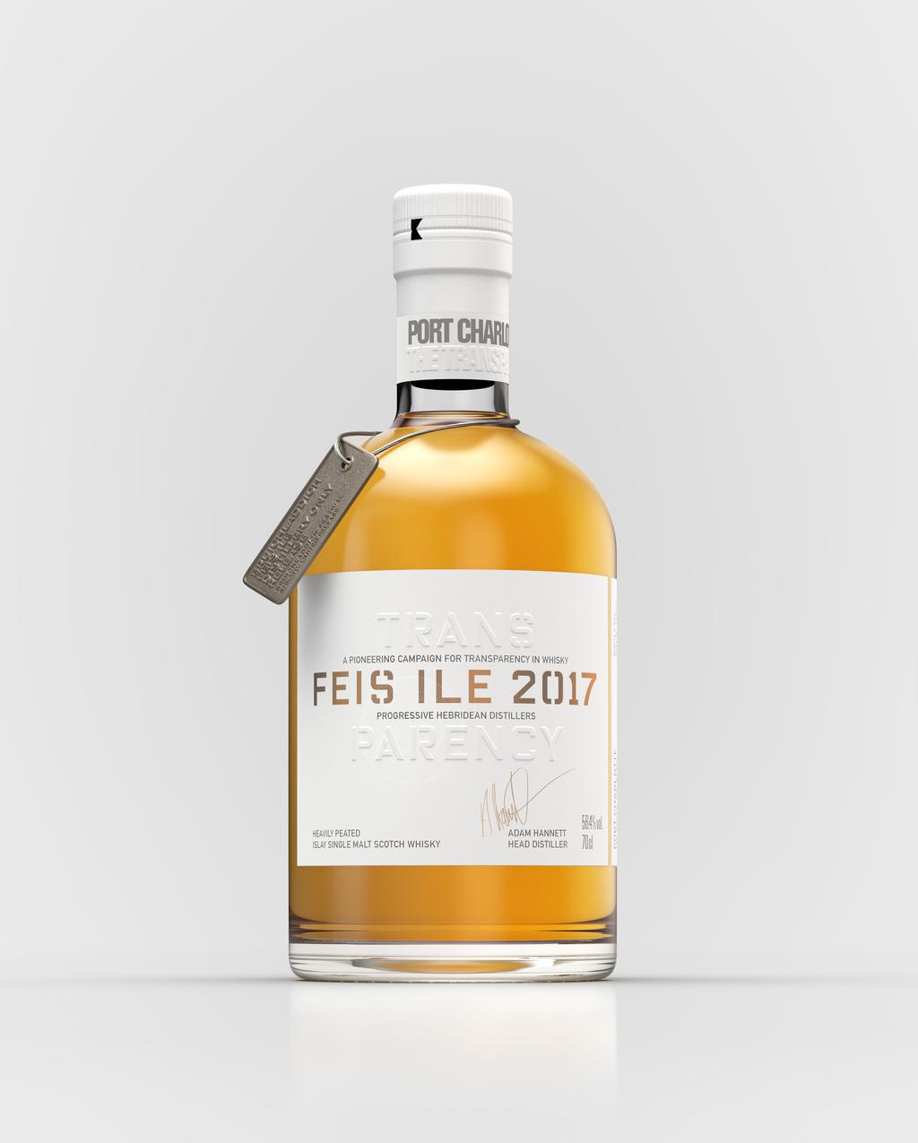 Twelve casks of seven different types have been deployed in the crafting of Transparency. 1,000 bottles of this new multi-vintage Port Charlotte have been released to celebrate Feis Ile 2017.