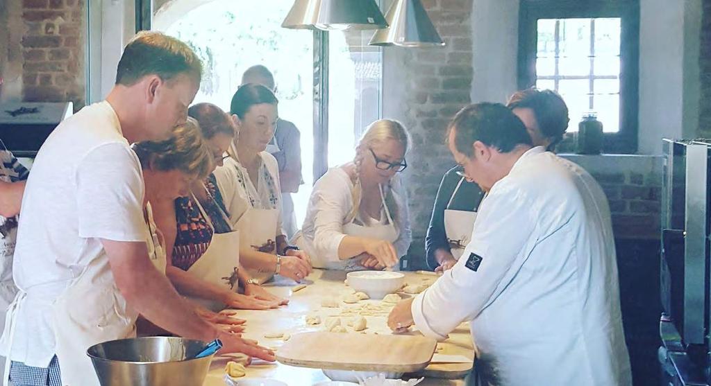 Tuesday 3rd July 2018: Organic Farm Tour Culatello Caves Cooking Class with Michelin Chef Day 2 After your beautiful breakfast overlooking the expansive grounds of our relais, we will pick up our
