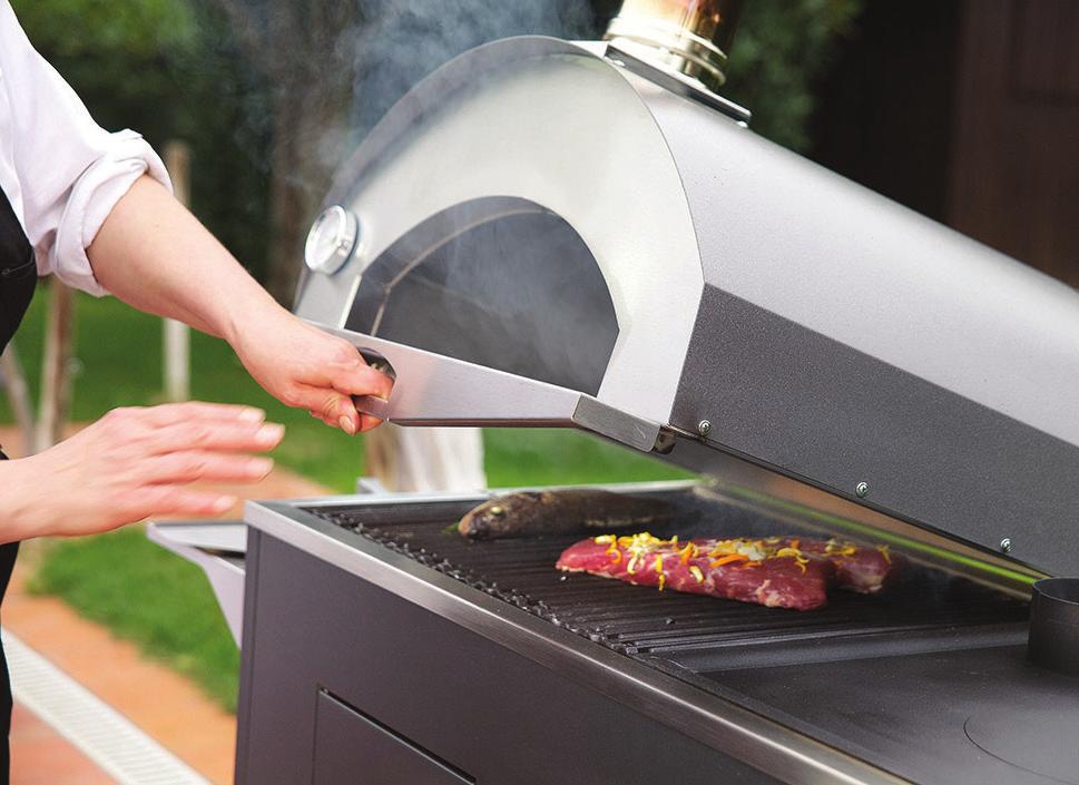 Includes: Pizza Stone, Cast-Iron Grill, Griddles & Wok. Heavy-Duty Stainless Steel & Cast-Iron Construction.