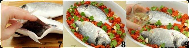 Method of cooking Clean, and gut the bream Put a pinch of salt,