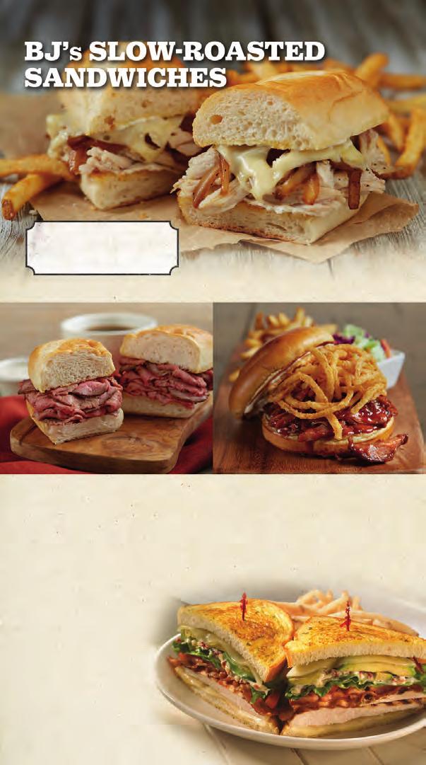 Three specialty sandwiches featuring our turkey, prime rib and pork slow-roasted to perfection.