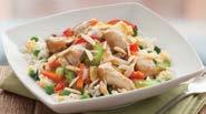 #27 Braised Chicken & Almonds Tender chicken pieces and vegetables simmered in our signature