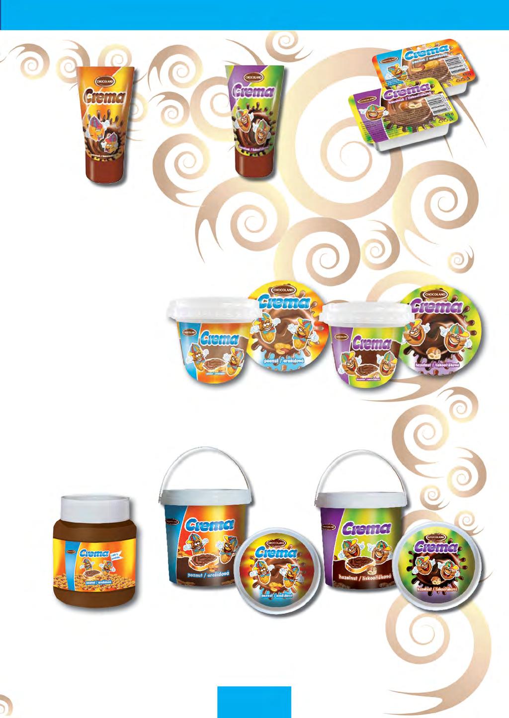 Spreads CREMA caramel tube 40 g Art. 211 000 002 8594033273033 Cocoa, hazelnut and s are among the confectionery products with great and stable sales potential and an ever rising consumer demand.