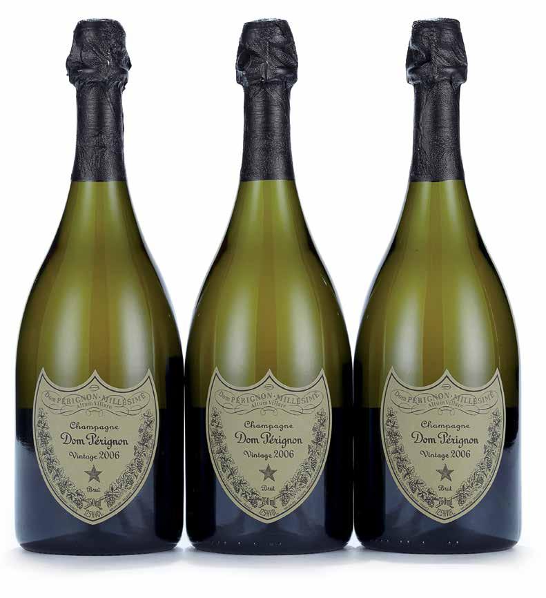 Dom Pérignon 2005 (6) individual original gift cartons in 6-pack 2006 (6) 1188 above 12 bottles per lot HK$10,000-15,000 US$1300-1900 Gimonnet Blanc de Blancs Fleurons 2006 (12) two 6-pack s