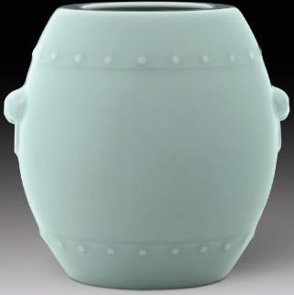 10. Miniature pot in a shape of a garden seat Porcelain with celadon glaze