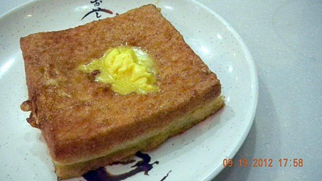 23.00 2.95 2.19 Wed, Sep 19, 2012 18:00 French Toast 15 法蘭西多士 Includes hot tea or coffee.
