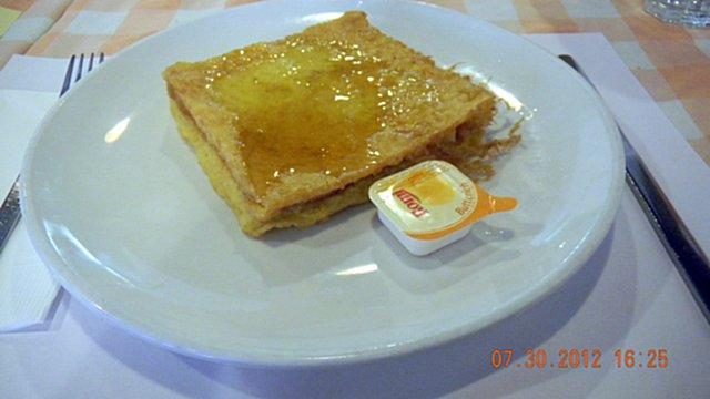 23.00 2.95 2.19 Mon, Jul 30, 2012 16:30 French Toast 16 西多士 Includes tea or coffee.