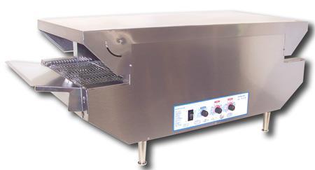"MAESTRO" Pizza/Sandwich Ovens JPO (14 ½" and 18 ½" Wide Conveyor) Adjustable Product Clearance to 4" 10-12 pizza s/hr (16" pizza) Quartz Infrared Elements JSO (14" Wide