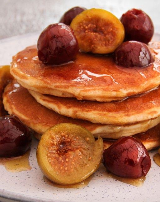 Fruits CreativeWays with Black Cherries Pancakes Place the pitted black cherries with