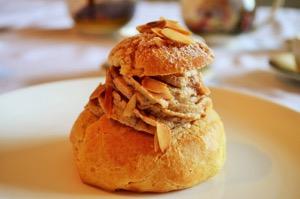 Our Paris Brest Chou bun filled with a