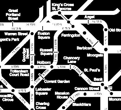 metres (5-7 minute walk) Kings Cross/ St Pancras Station