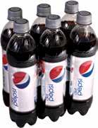 , 1 oz. btls. or cans 1 Pepsi 6 pk., 16.9 oz. btls. 0 1 4 64 oz.