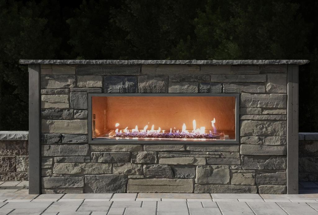 Kalea Bay Fireplace An outdoor fireplace provides an element of elegance, ambiance and function.