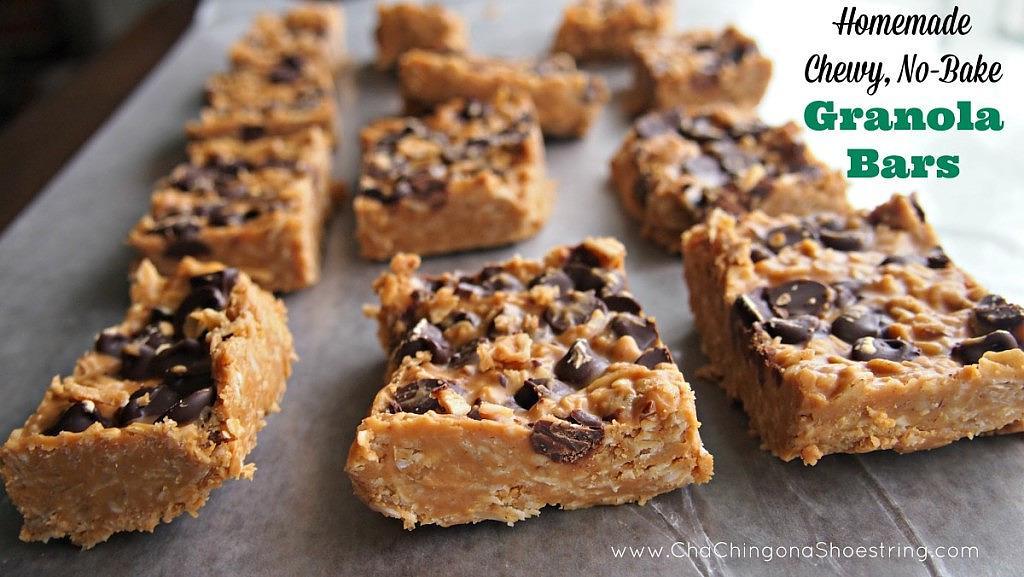 1/2 cup Peanut Butter (or your favorite nut butter 1/2 cup Honey 1/2 cup Cocoonut oil 2 1/2 cups Rolled Oats 1 cup Shredded Coconut 1/4 cup Chocolate Chips (or mini chocolate chips) Chewy, no-bake G
