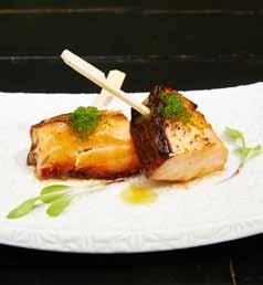 Fish or Ebi (1pc) Gyoza: Pork, Chicken, Vegetable or Prawn (2pc) $8per person, per item Tuna Tataki Skewer (1pc) (GF) Salmon Skewer with Sweet Miso (1pc) Yasai Roll (2pc) (GF) (V) Confit Duck Puff