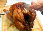 the fat part of the drumstick and breast.