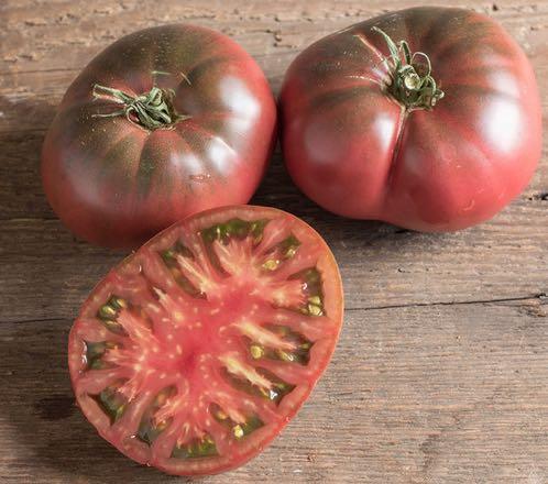 BLACK KRIM Beefsteak - Russian. Black Krim combines bold, smoky flavor and good texture with an unusual appearance. Deep brown/red, 8-16 oz.
