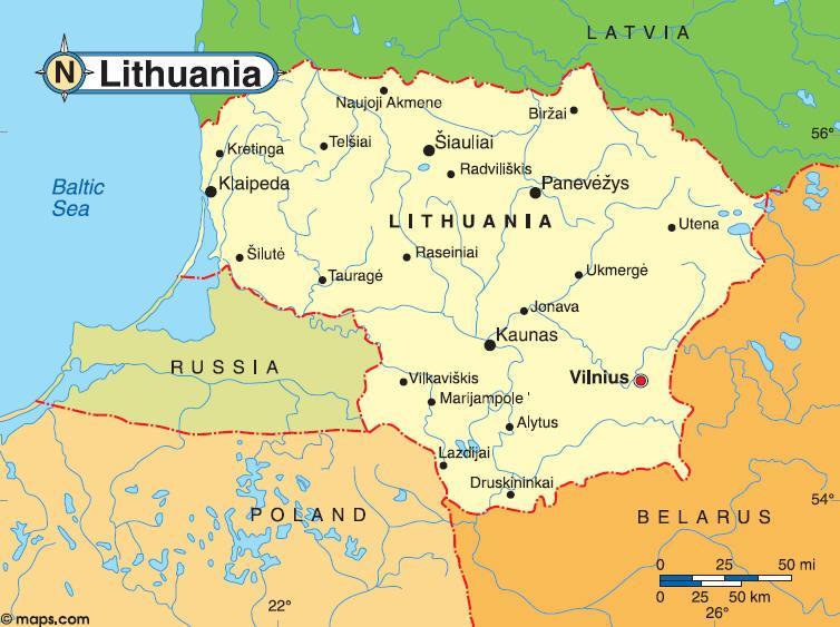 Lithuania in facts Lithuania is the largest and most southerly of