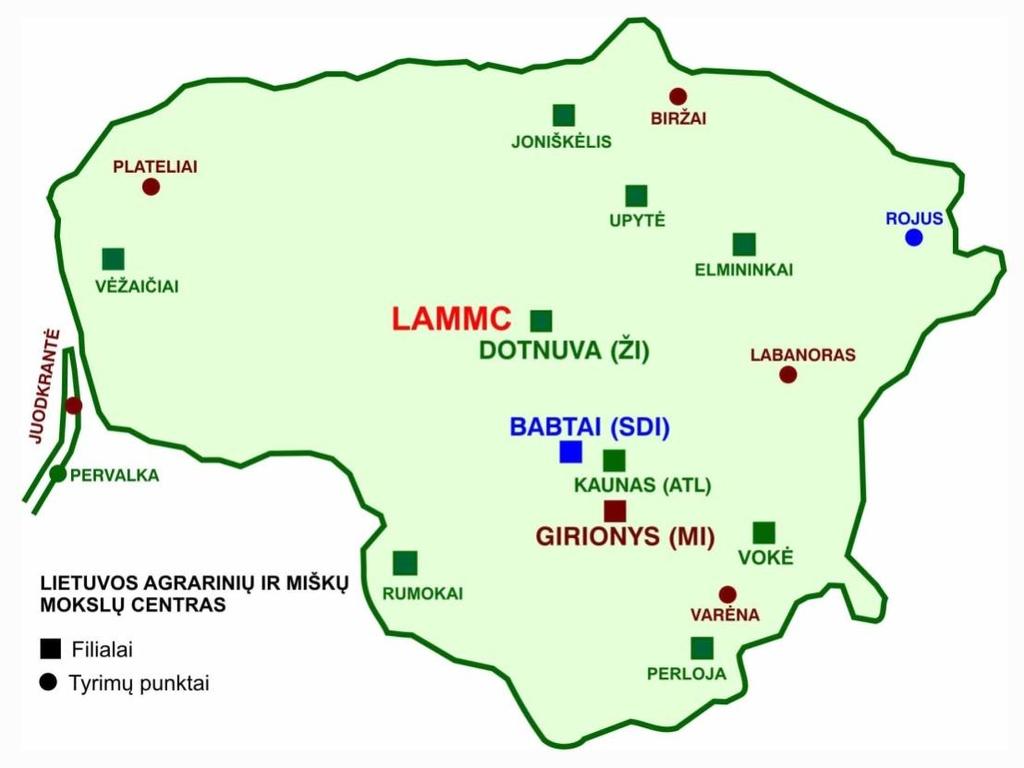 LRCAF Lithuanian Research Centre for Agriculture and Forestry (LRCAF) was established in 2010 as a merger of three related