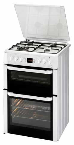 Gas 60cm Beko cookers with glass lids are fitted with a Safety Cut-Out so that the supply of gas is cut off if the lid is accidentally closed with the burners still turned on.