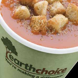 EarthChoice Polylactic Acid (PLA )Lined Soup Cups Cups Compostable Soup Cup Lid Fiber (paper) material Made from Bagasse (sugar cane) and bamboo which are sustainable and annually renewable Strong,