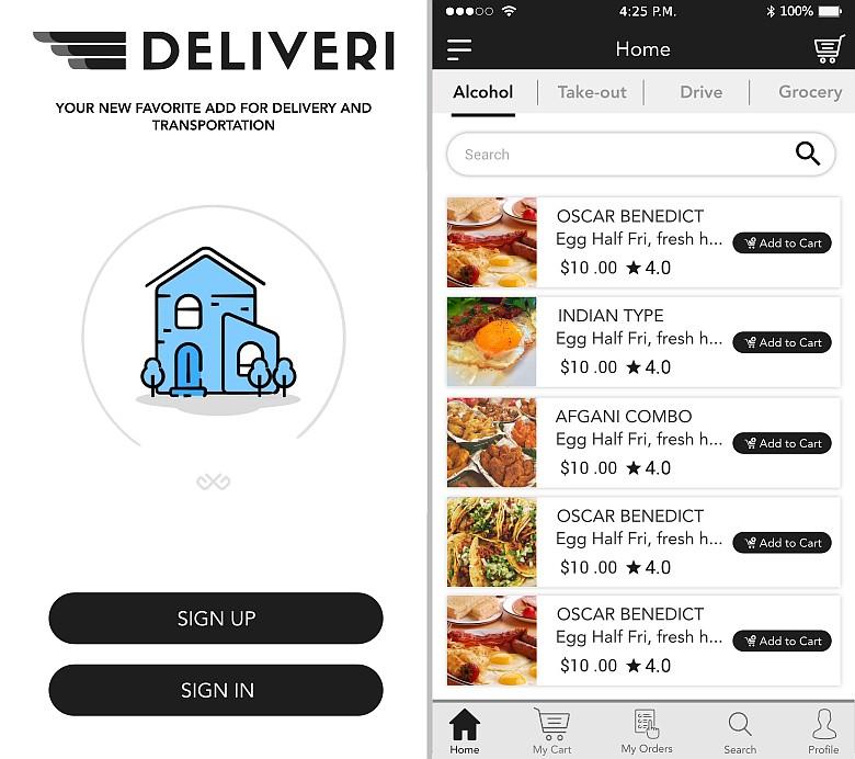 3.2.4. BarQ (2018) Take away is a On-Demand Food Delivery app, allow users to search nearby restaurants and place order.