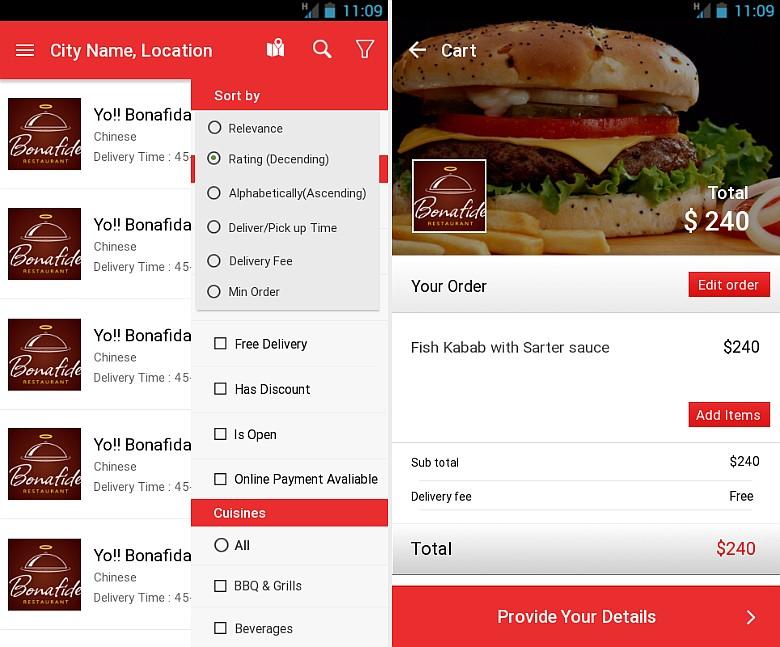 3.2.19. Lets Order Food (2015) Fast and convenient food ordering app, where you can order your favourite food.