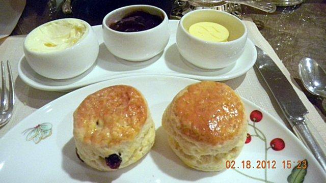 0 0 Sat, Feb 18, 2012 74 Freshly Baked Raisins and Plain Scones in Chinese Part of a tea set.