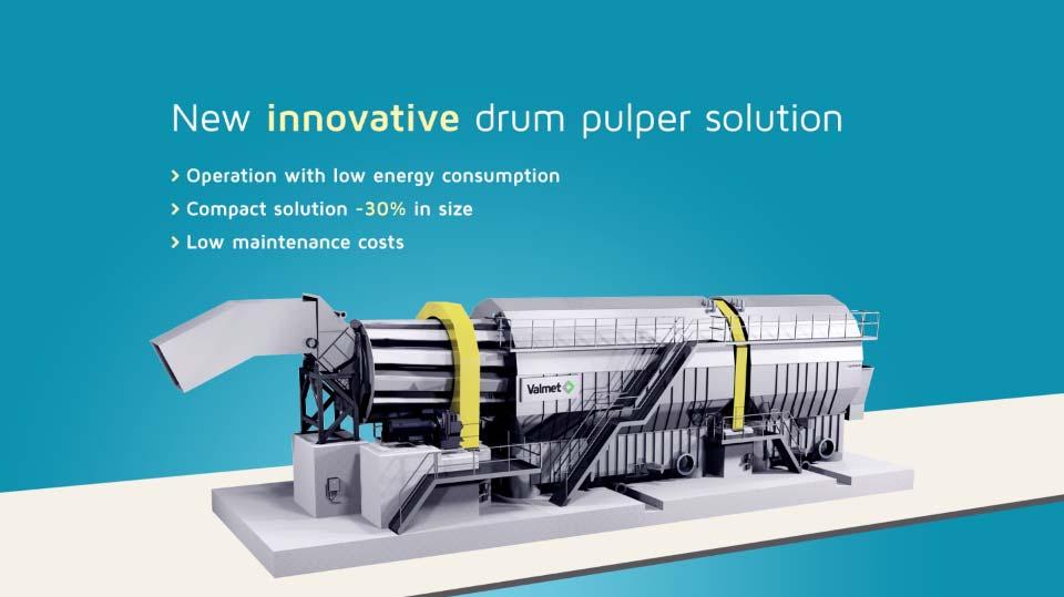 innovative drum pulper solution Integrated slushing and screening two fractions