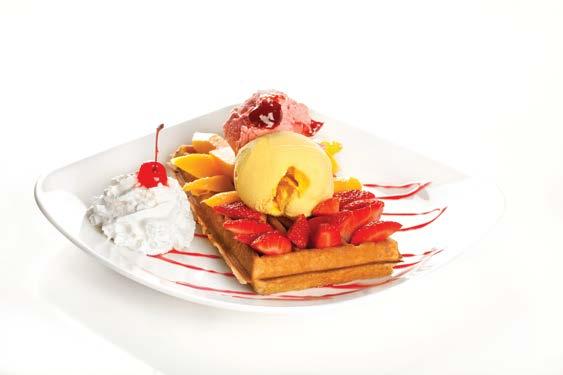 GAUFRE MENU GAUFRE PLAIN (D) Our famous gaufre topped with your 31 choice of icing sugar or