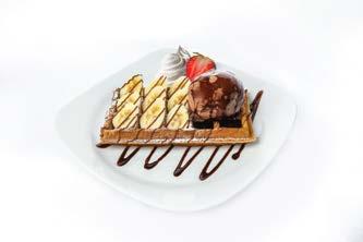 sauce (D ) Gaufre Chocoba Gaufre Plain GAUFRE MANGO STRAWBERRY (D) 41 Gaufre topped with vanilla and