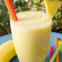 Tropical Milkshake Serves: 6 Servings Prep Time: 5 Minutes Total Time: 5 Minutes 2 cups LACTAID Fat Free Milk 1 large ripe banana, peeled 3/4 cup frozen pineapple-orange juice concentrate, thawed 5