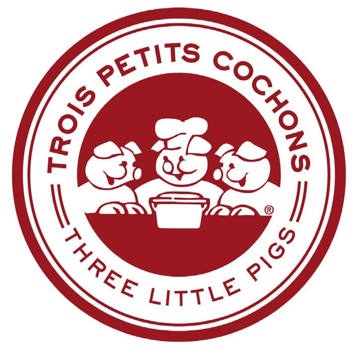 Les Trois Petits Cochons, offer a complete line of all-natural Sausages pates, terrines, mousses, petits-toasts, mustards, saucisson, and other French specialties.