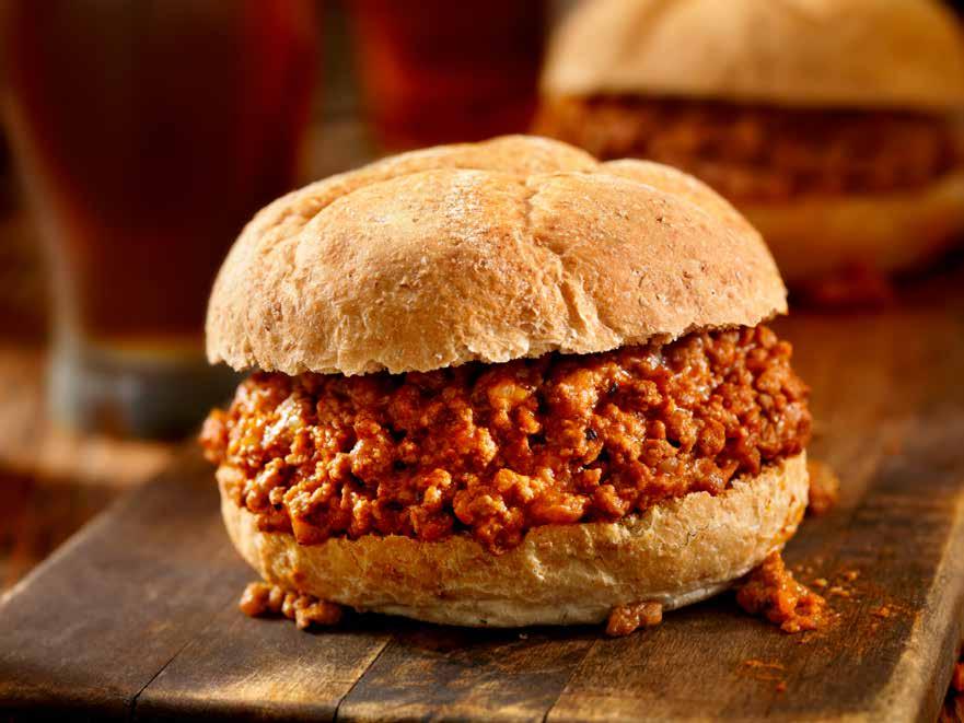 TUESDAY SLOPPY JOES 1 red pepper, chopped 1 carrot, chopped ½ onion, chopped 2 garlic cloves, minced 2 pounds ground turkey 2 tablespoons Worchestershire sauce 2 tablespoons red wine vinegar 1 can