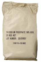 Application: Consult ATPGroup sales representative for more information. Packaging: 50 lb & 350 lb drums. Tri-Sodium Phosphate Tri-Sodium Phosphate is a cleaning agent, stain remover and degreaser.
