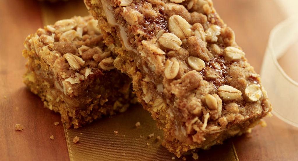 Caramel Pumpkin Oatmeal Bars Prepare this updated rendition of the classic bar cookie for the holiday dessert table or cookie exchanges.