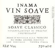 TOP 15 SOAVE NEW VINTAGES MAY 2018 WINE RANKING 89 88 88 Soave Doc Classico Vin Soave 2017 INAMA Nose prevalently floral that plays on the balsamic of lily of the