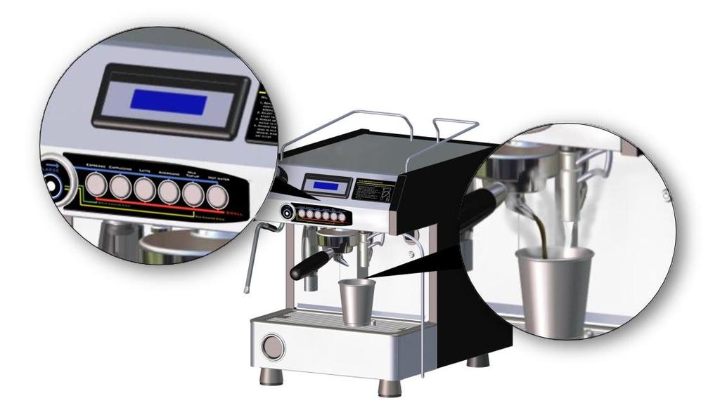 a. ESPRESSO a shot of espresso is dispensed b. CAPPUCCINO a shot of espresso is dispensed together with a timed dose of cappuccino milk c.