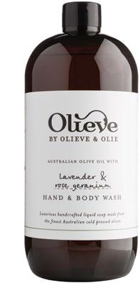 olieve Wild Lemon Myrtle hand & body wash 500ml LS04 1L Refill LS06 Essential Oils: Backhousia