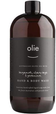 olie Bergamot, Clary Sage & Geranium hand & body wash 500ml BW01 1L Refill BW02 Essential Oils: Citrus