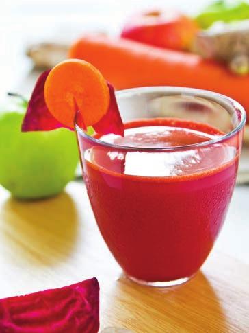 Green Power Protein Vegie Juice servings: 2 preparation time: 10 mins 1 scoop (30g) Herbs of Gold Green Power Protein 1 medium stalk of celery 1 medium carrot 1 small beetroot (peeled) 1 small green