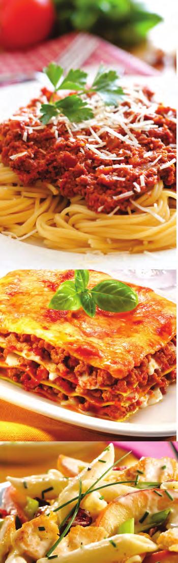 Spaghetti, Penne or Fettuccini Toutes nos assiettes sont servi avec salade, légumes, riz, et pommes de terre maison Our plates are served with salad, vegetables, rice and homemade potatoes Brochettes