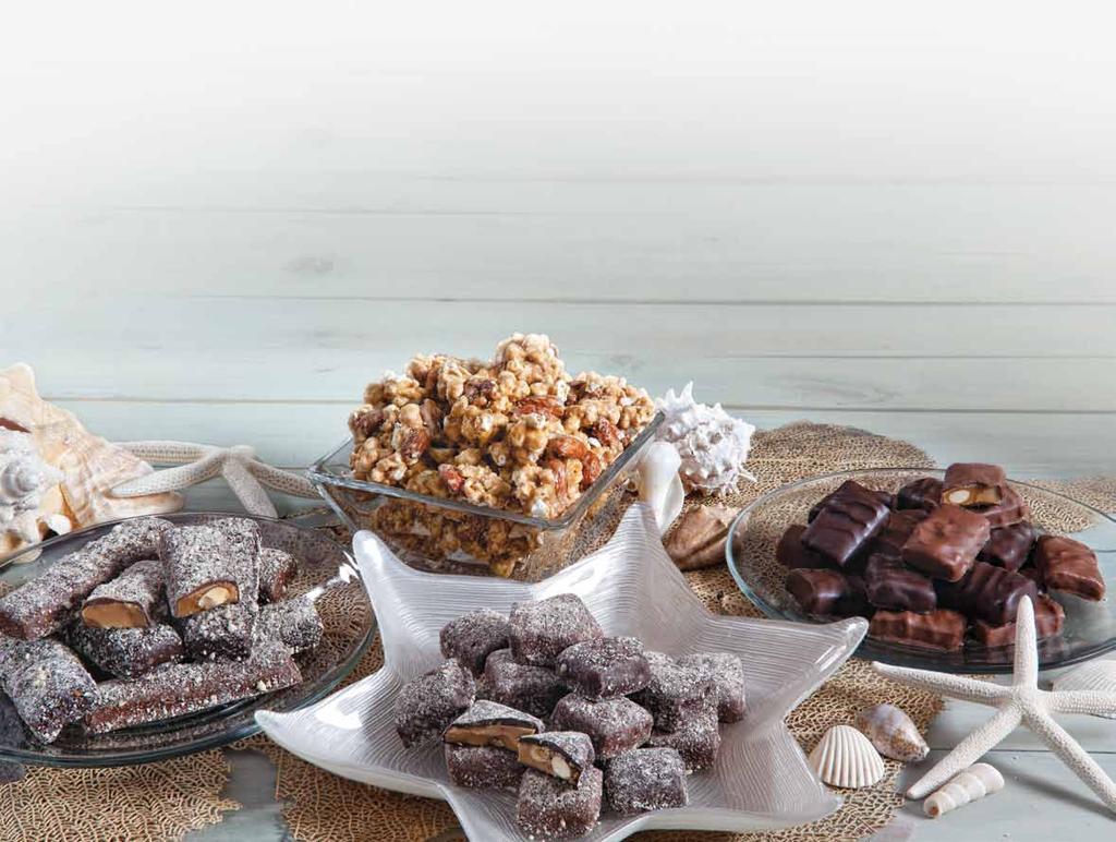 Delicious Our all natural World Famous Almond Toffee in bite-size portions completely enrobed in a generous layer of rich