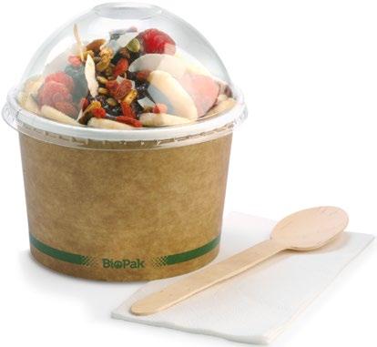 & PLA lid: Commercially compostable PP & PET lid: Recyclable White Paper BioBowls Fits 8oz lid Fits 12oz lid 8oz (270ml) BSC-8 12oz (427ml) BSC-12 500/ctn 25/slv 16oz (549ml) BSC-16 500/ctn 25/slv