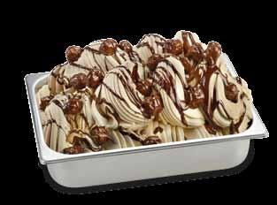 Crunchy puffs plunged into a delicious chocolate cream.