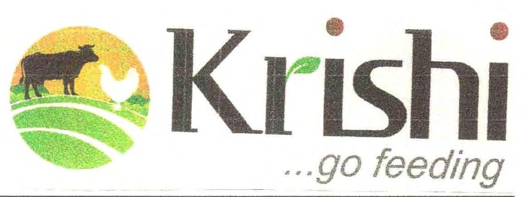 Trade Marks Journal No: 1842, 26/03/2018 Class 31 2662284 20/01/2014 KRISHI NUTRITION COMPANY PRIVATE LIMITED trading as ;KRISHI NUTRITION COMPANY PRIVATE LIMITED FLOOR,REGAL TOWERS,238/1.